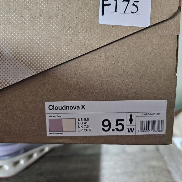 On Cloud Cloudnova x Women's Running Training Gym Shoes Size W 9.5 Mauve/ Dew - Picture 10 of 10